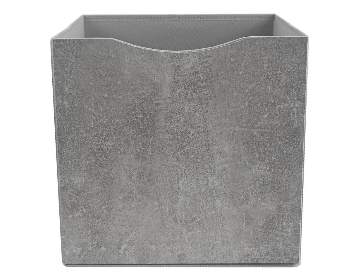 Skládací krabice BETTY - šedá, Konvenční, kompozitní dřevo/textil (33/33/32cm) - Mömax