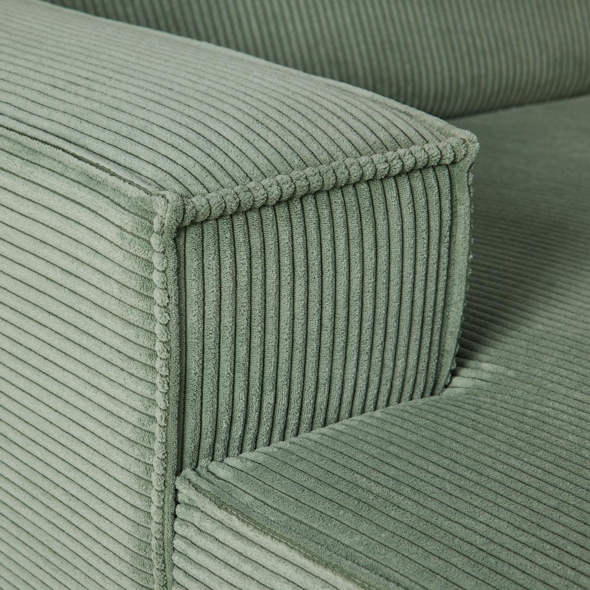 Rohová sedačka LOFT, ľavá, svetlozelený menčester - čierna/svetlozelená, Modern, textil/plast (172/75/265cm) - Mömax