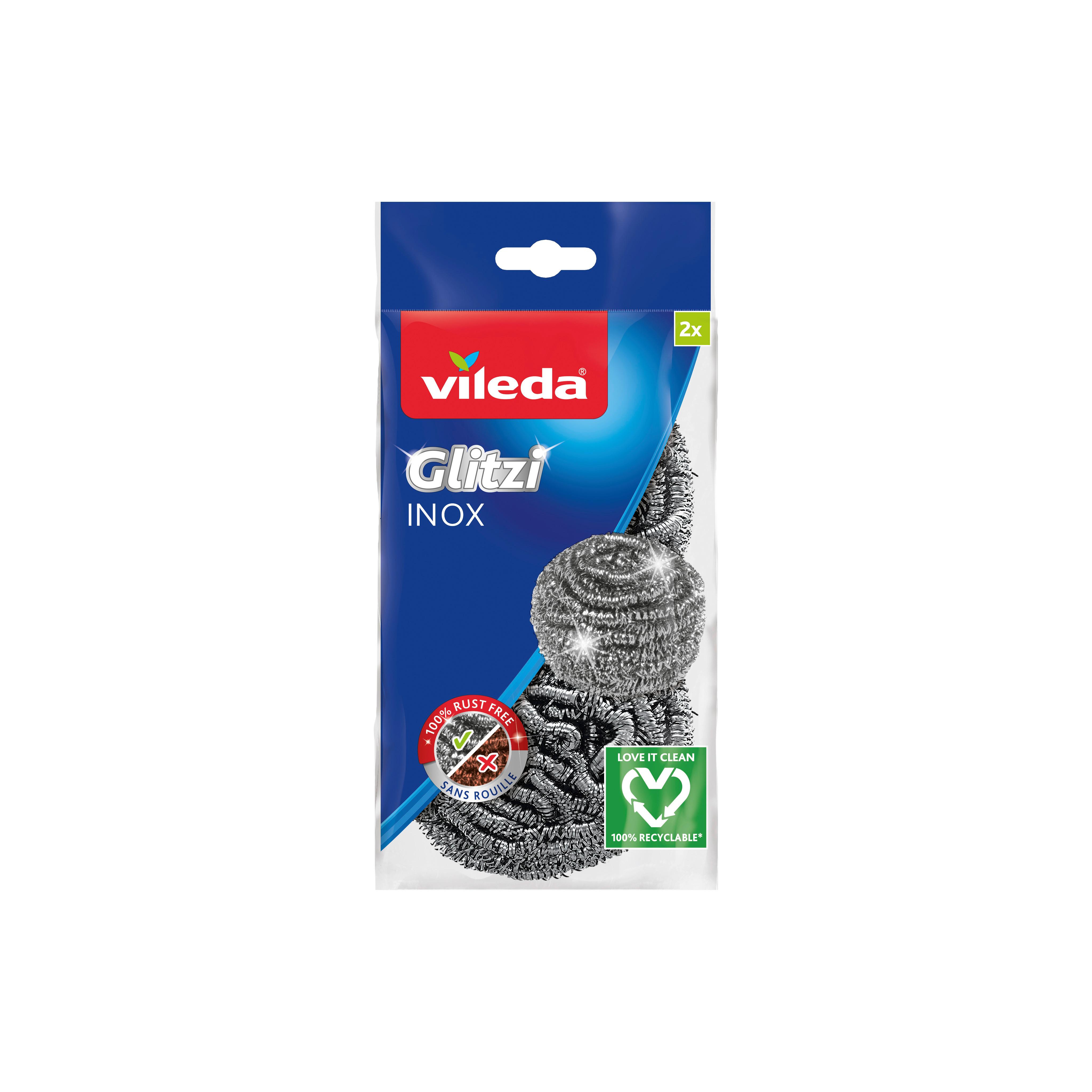 Drátenka VILEDA INOX DRÁTENKA 2KS - strieborná, Konventionell, kov (9,5/20/3cm) - Vileda