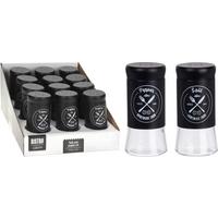 Soľnička a korenička BISTRO - čierna, Basics, sklo (5.5/11/5.5cm)