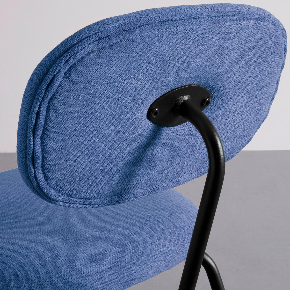 Sada 2ks židlí PINO modrá - modrá/černá, Moderní, kov/dřevo (46/80/55cm) - PBJ