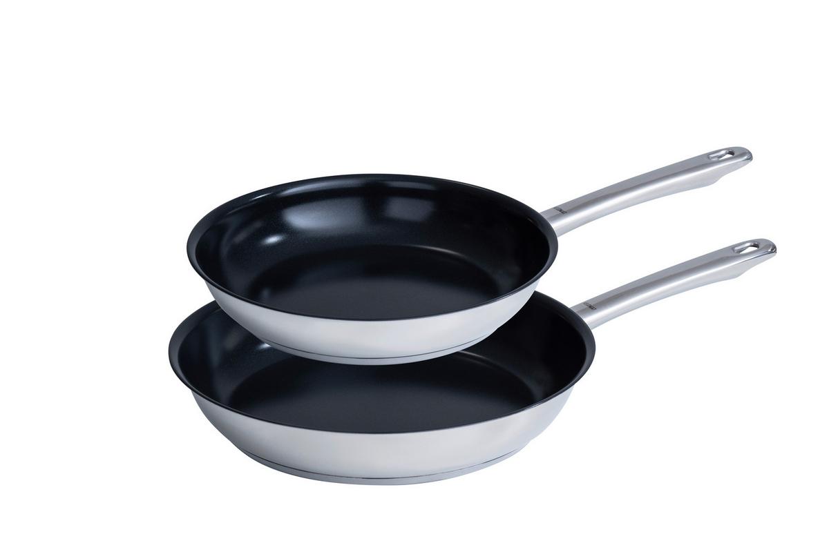 Pfannenset Allura - Edelstahlfarben, Basics, Metall (48/29,2/10cm) - Kelomat