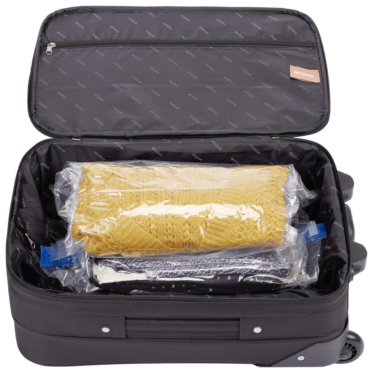 Vakuumbeutel Easy Travel 2er-Set, 50x70 cm - Klar, Leder (50/70cm) - Homezone