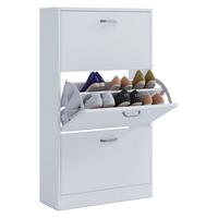Botník Sipos L š: 59 cm dub sonoma - bílá/barvy nerez oceli, Konvenční, kompozitní dřevo/plast (59/105/22cm) - MID.YOU