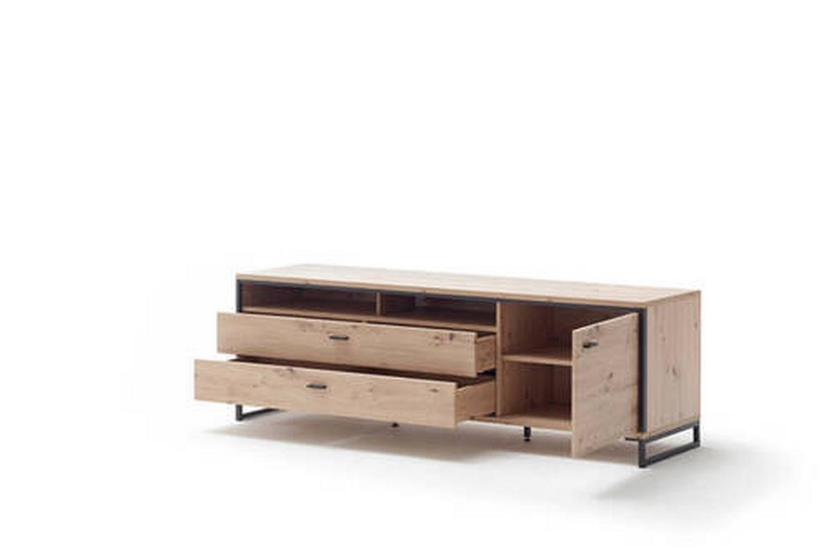 TV-Element Buenos Aires B: 183 cm Anthrazit/Eiche Dekor - Eichefarben/Anthrazit, Design, Holzwerkstoff/Metall (183/60/50cm) - MID.YOU