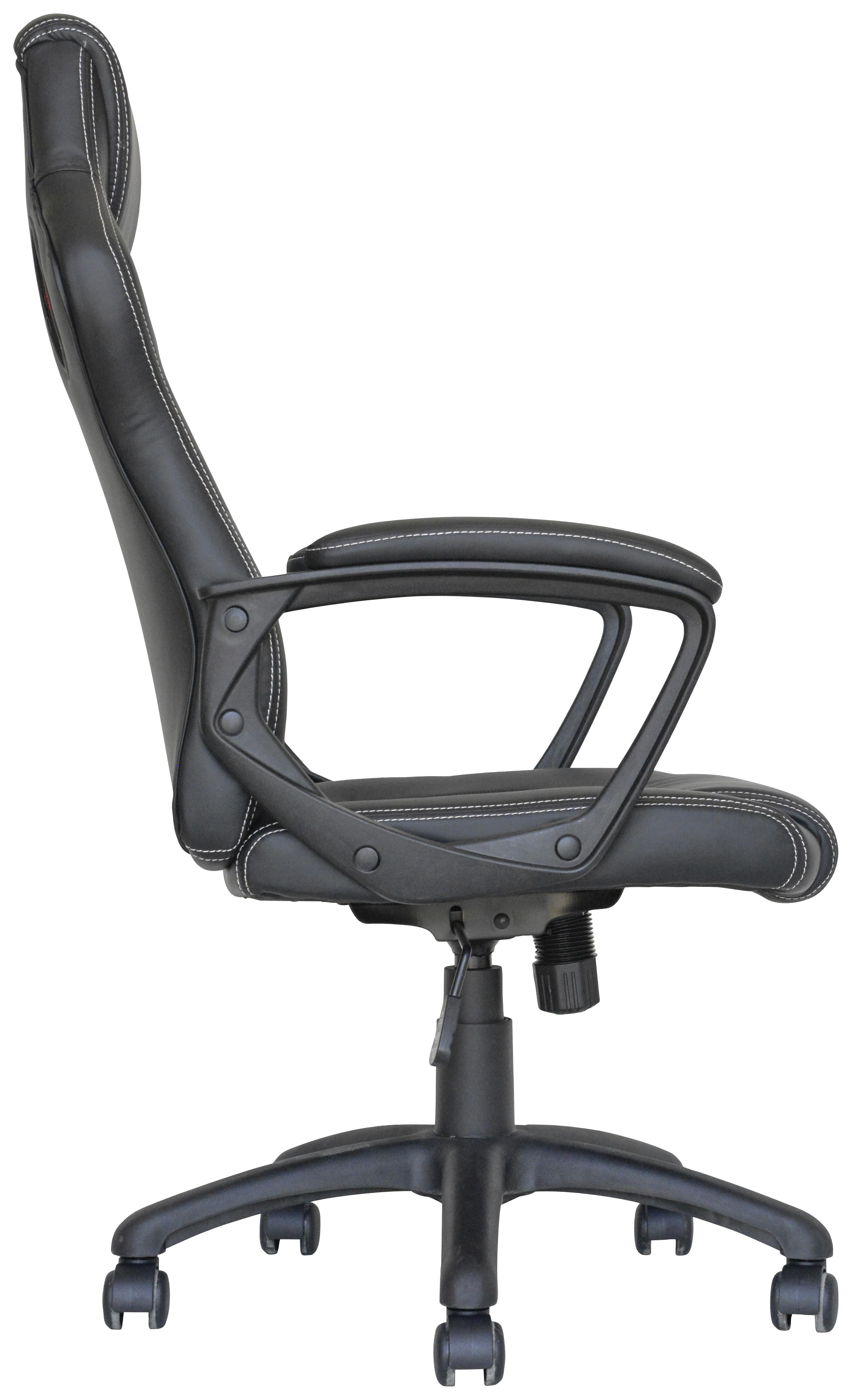 Kancelářské Křeslo Linz - černá/červená, Moderní, textil/plast (63/111-120,5/70,5cm)