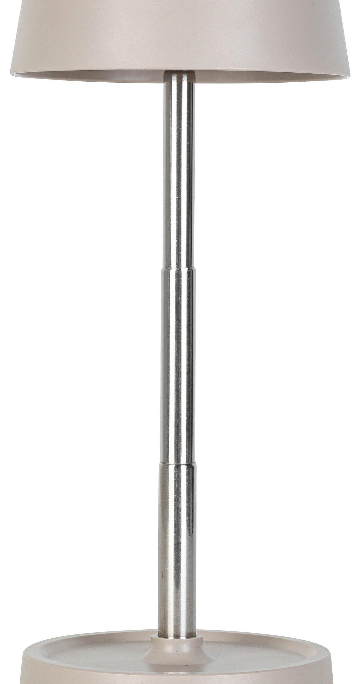 STOLNÍ LAMPA NA BATERIE KLAPPI - pískové barvy, Moderní, kov/plast (10,5/11-28cm) - Mömax