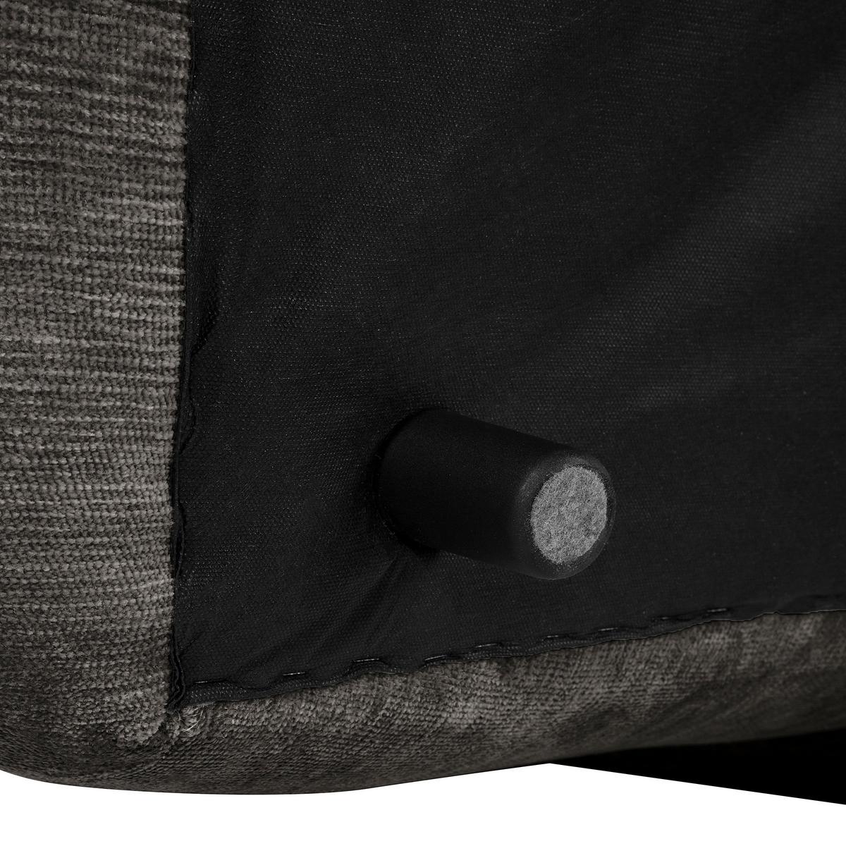 XXL-Sessel Fluffy, Anthrazit B: 182 cm - Anthrazit/Schwarz, MODERN, Textil (182/87/184cm) - Trendmanufaktur