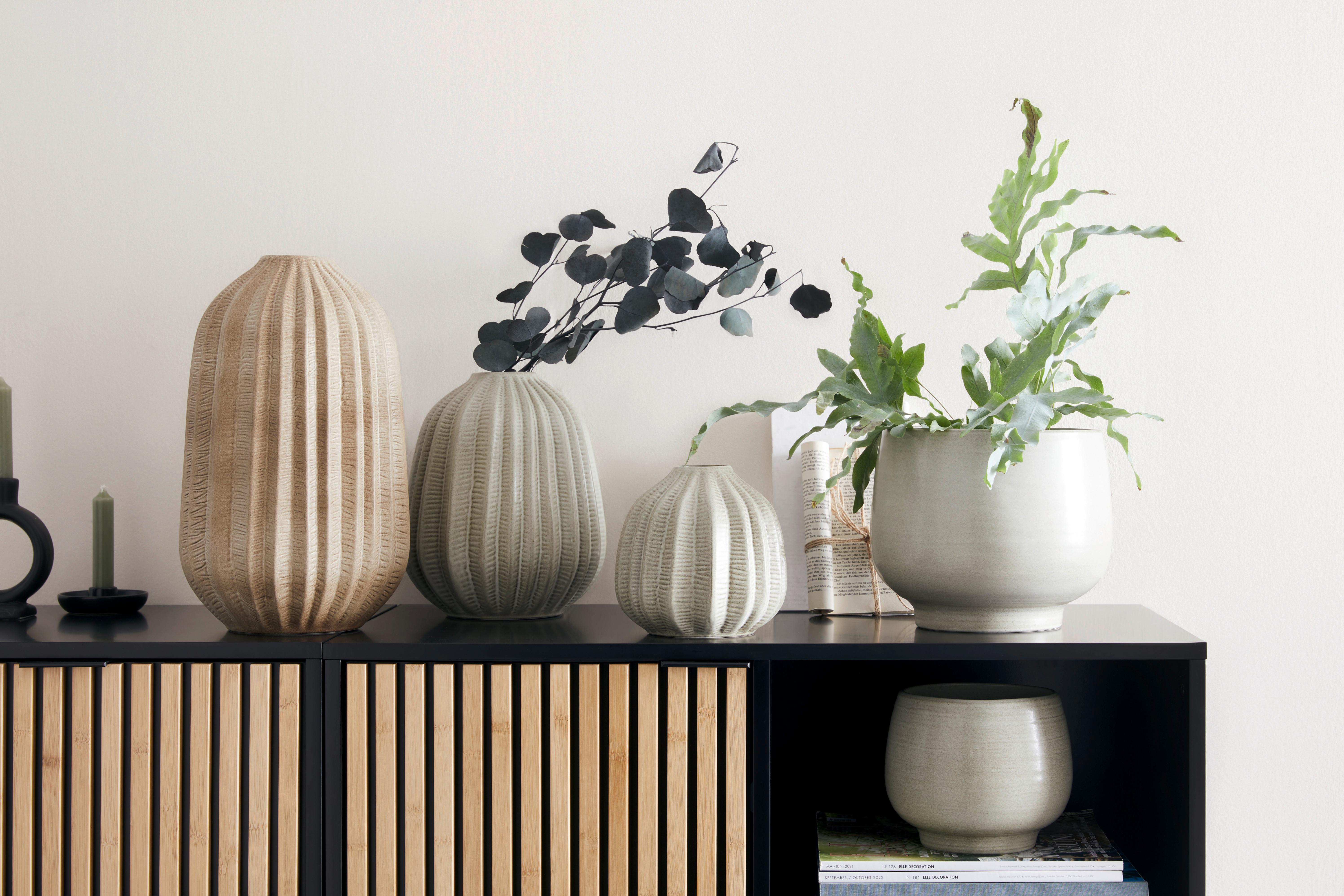 Obal na květináč Nevis, 17/15cm - krémová, keramika (17/15cm) - Modern Living