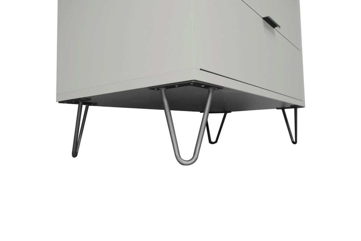 Komoda so 4 zásuvkami Bounty, sivá - sivá/antracitová, Modern (119/87/45cm) - Premium Living