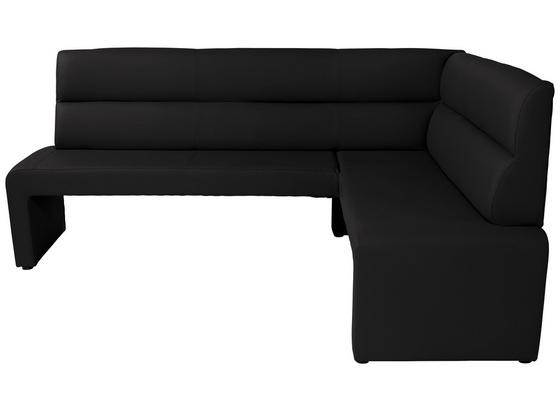 Rohová Lavica Valentina - čierna, Konvenčný, kompozitné drevo (200/160cm) Rohová Lavica Valentina - čierna, Konvenčný, kompozitné drevo (200/160cm)