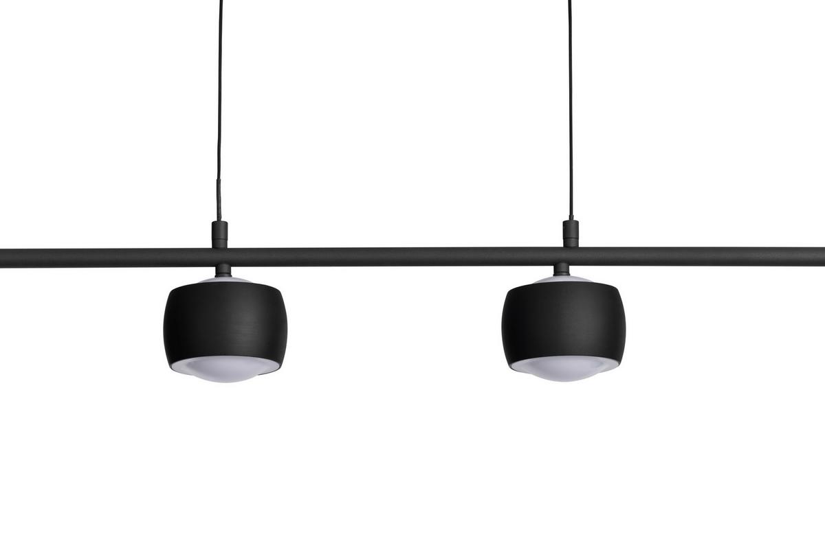 LED-Hängeleuchte Topl - Schwarz/Weiß, MODERN, Kunststoff (100/10/120cm)