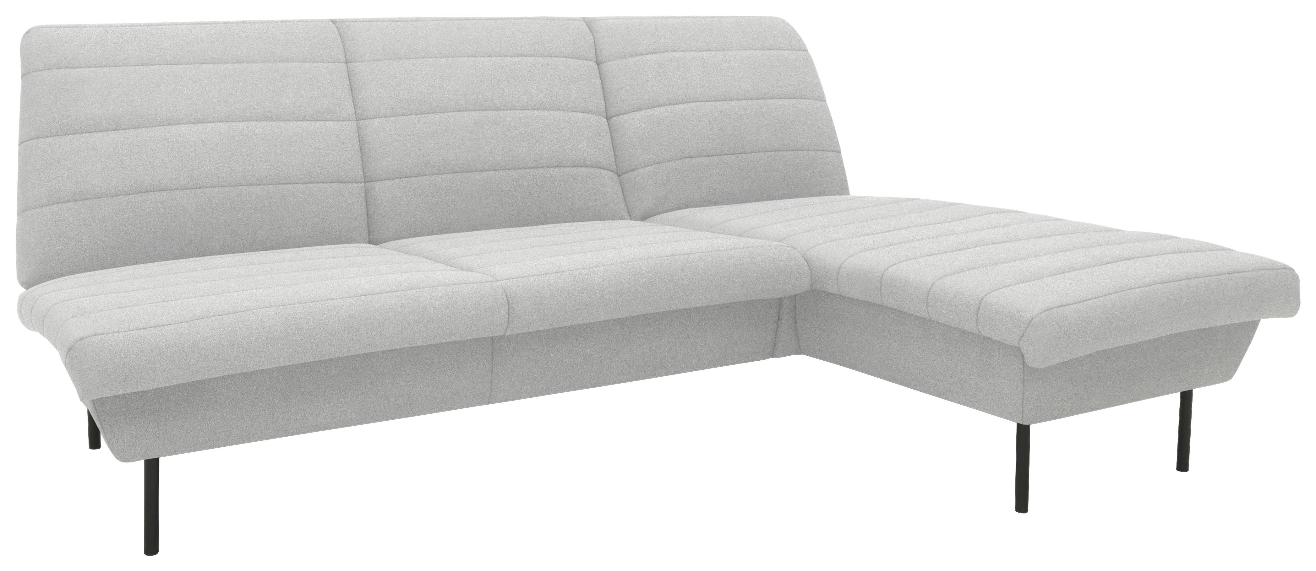 Ecksofa Looks Ix - Silberfarben/Schwarz, Design, Textil (214/168cm) - LOOKS by W.Joop