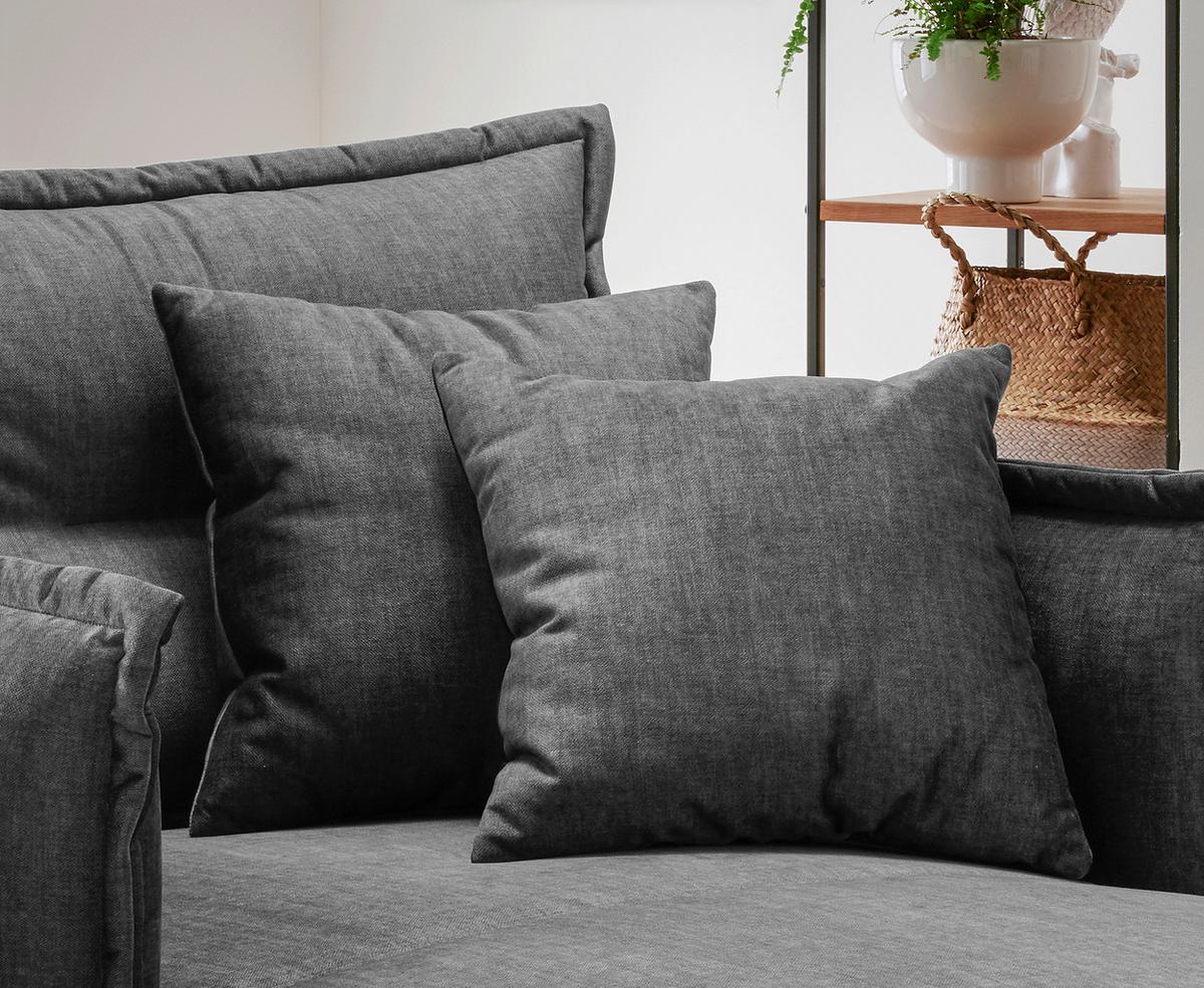 Xxxl-sessel Lava Grau B: 111 Cm - Schwarz/Grau, MODERN, Textil (111/101/167cm) - Livetastic
