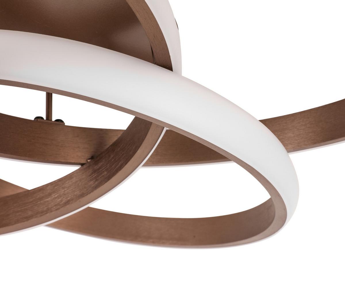 LED-Deckenleuchte Jürgen L: 52 cm - Cappuccino, Design, Kunststoff/Metall (52/15/49,5cm) - Luca Bessoni