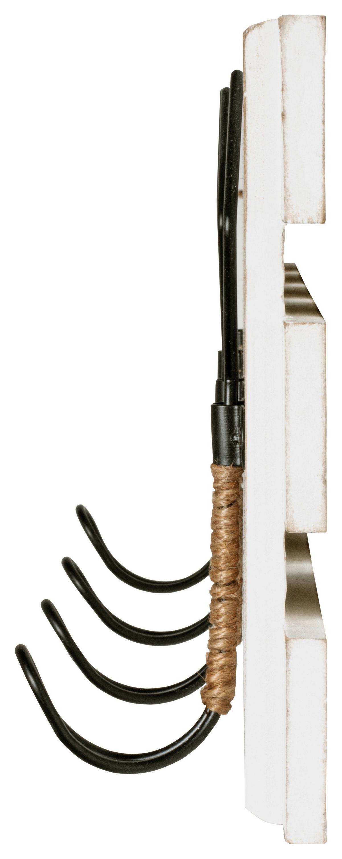 Fali Akasztóléc Adria - fekete/fehér, Modern, faalapú anyag/fém (55/20/7cm)