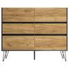 Sideboard Posseik Industrial Graphitfarben/Eichef. B:120 cm - Eichefarben/Schwarz, Design, Holzwerkstoff (120/93,6/42cm) - P & B
