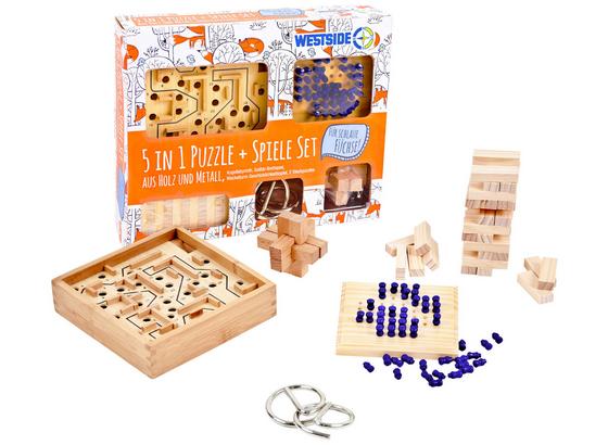 Geschicklichkeitsspielset 5 in1 aus Holz und Metall - Holz/Metall Geschicklichkeitsspielset 5 in1 aus Holz und Metall - Holz/Metall