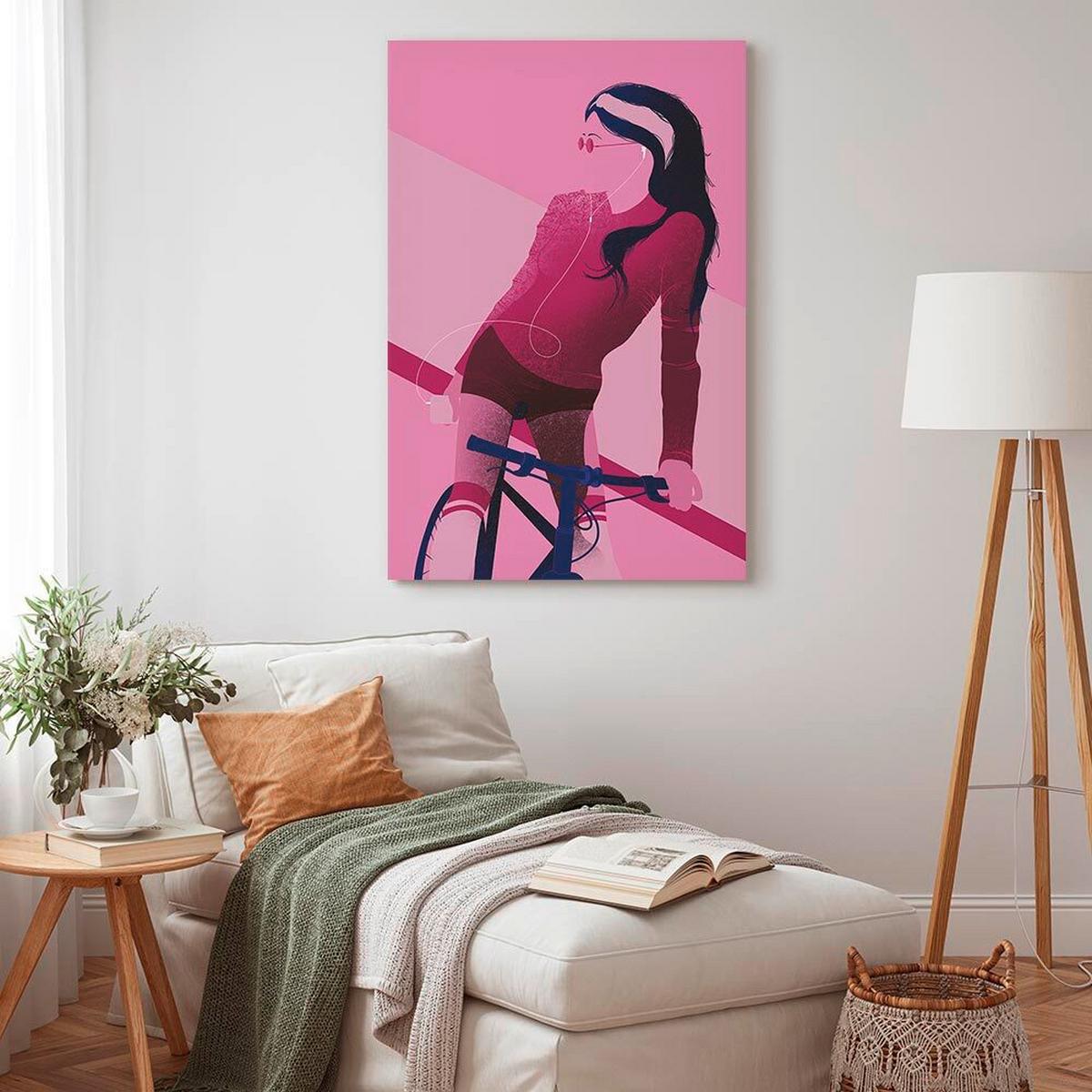 Leinwandbild Pink Magenta B: 60 Cm - Pink/Magenta, Basics, Holz/Textil (60/90/1.2cm) - artgeist