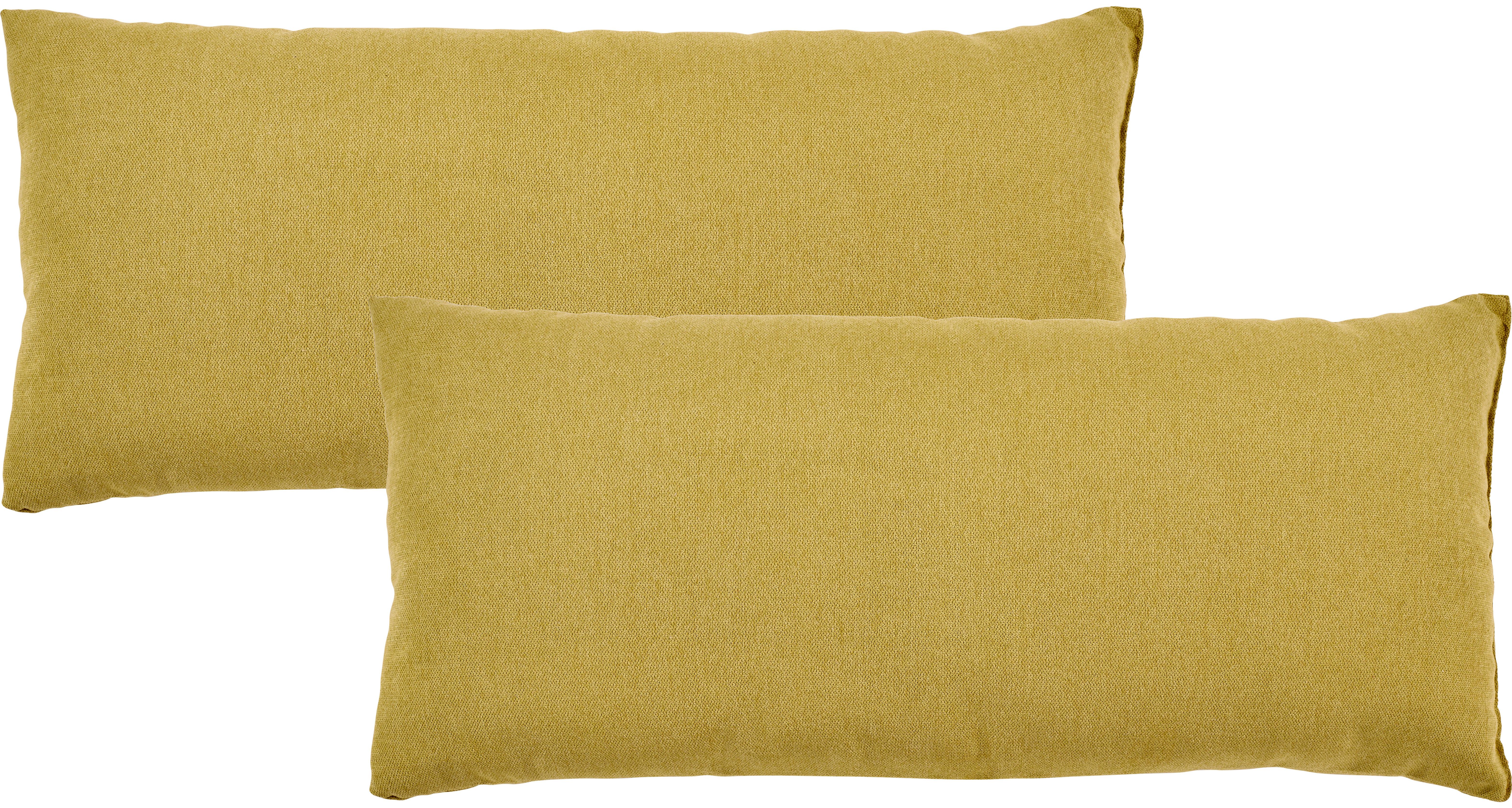 Zierkissen Enjoy 2er-set 38x80 Cm Mikrofaser Mit Zipp - Gelb, Textil (38/80cm) - Primatex