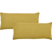 Zierkissen Enjoy 2er-Set 38x80 cm Mikrofaser mit Zipp - Gelb, Textil (38/80cm) - Primatex