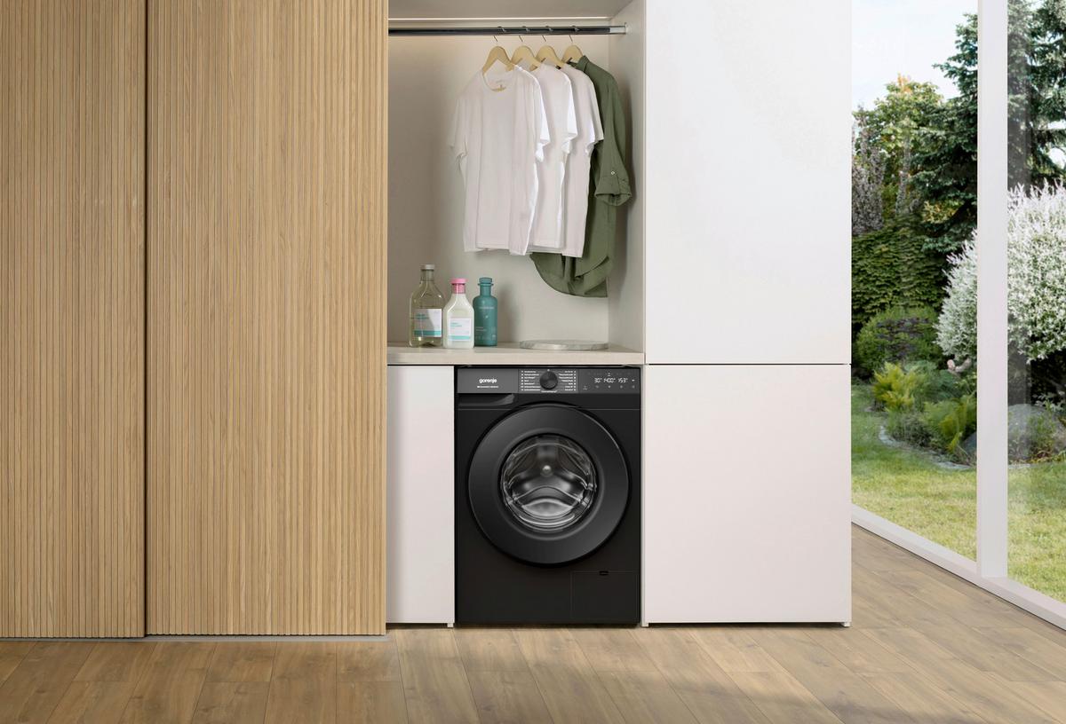 Waschmaschine WG484A3P1B Füllmenge ca. 8 kg, EEKL: A - Schwarz, Basics, Kunststoff/Metall (60cm) - Gorenje