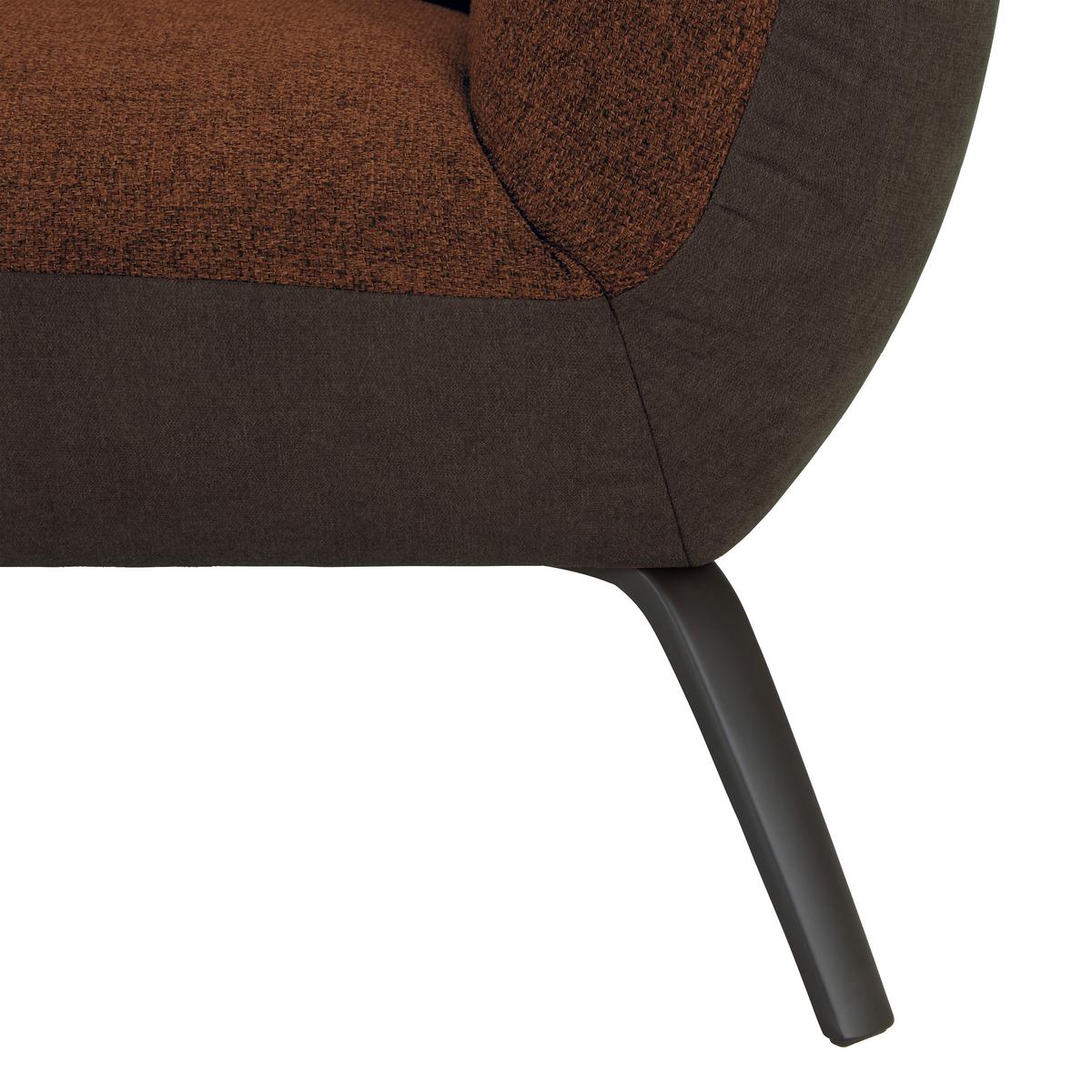 Velká pohovka TRENDY, měděná - měděné barvy/černá, Moderní, kompozitní dřevo (260/93/124cm) - Premium Living