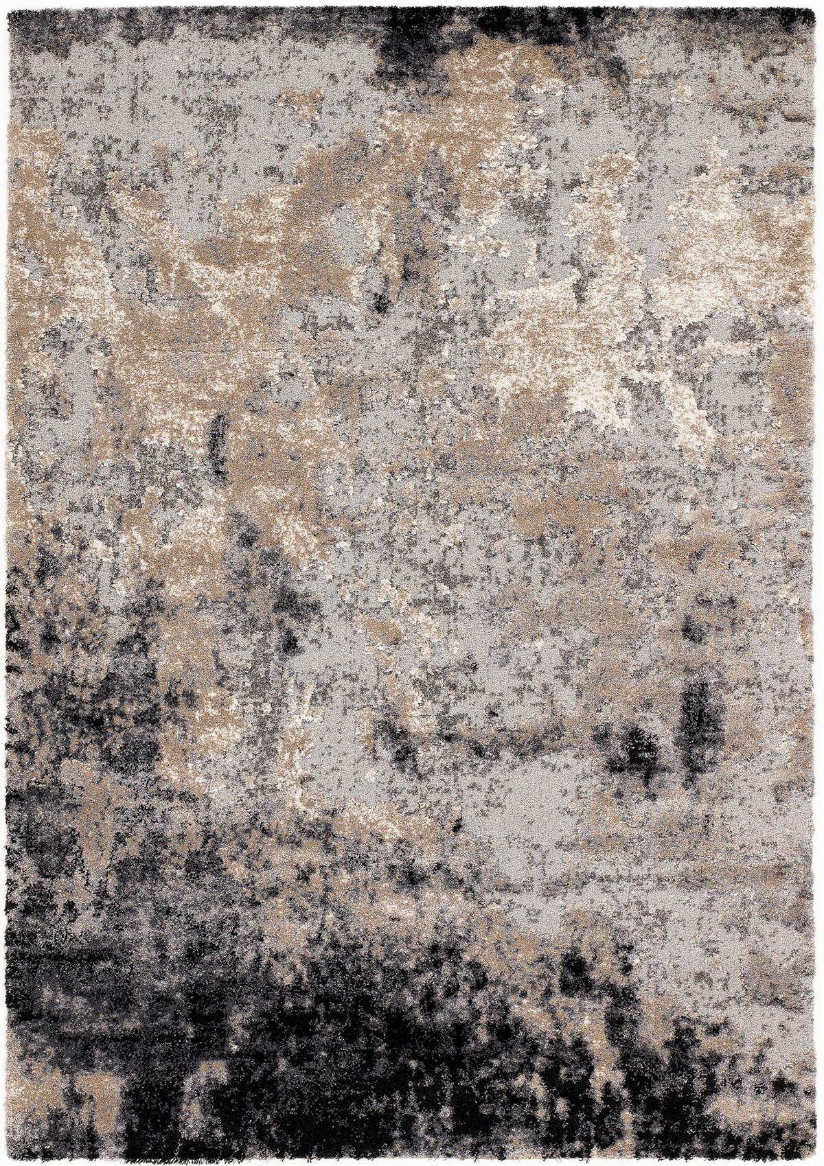 Vintage-Teppich Timeline Hellgrau 65x130 cm - Hellgrau, Design, Textil (65/130cm) - Novel