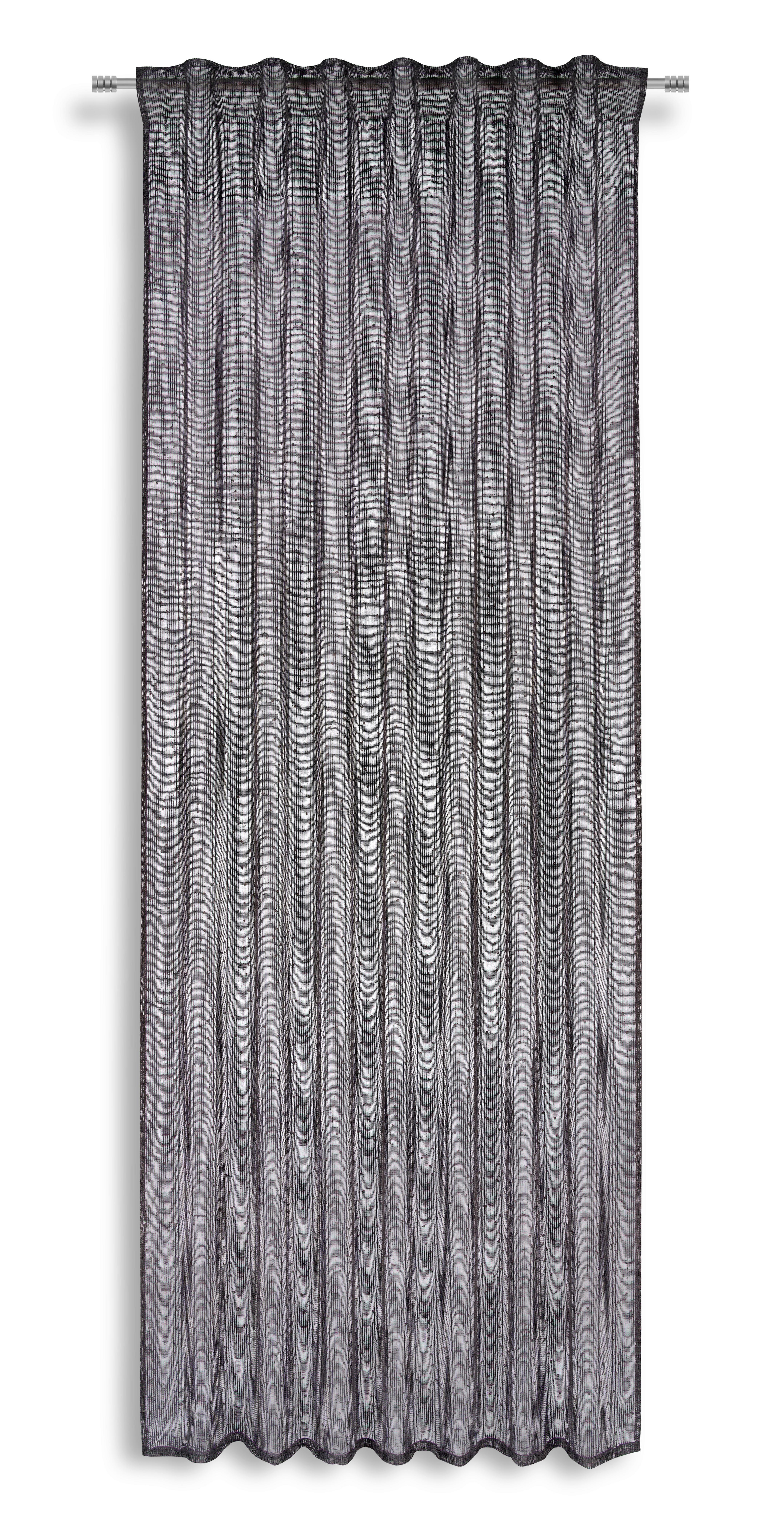 Fertigvorhang Elisa - Anthrazit, MODERN, Textil (140/245cm) - Luca Bessoni