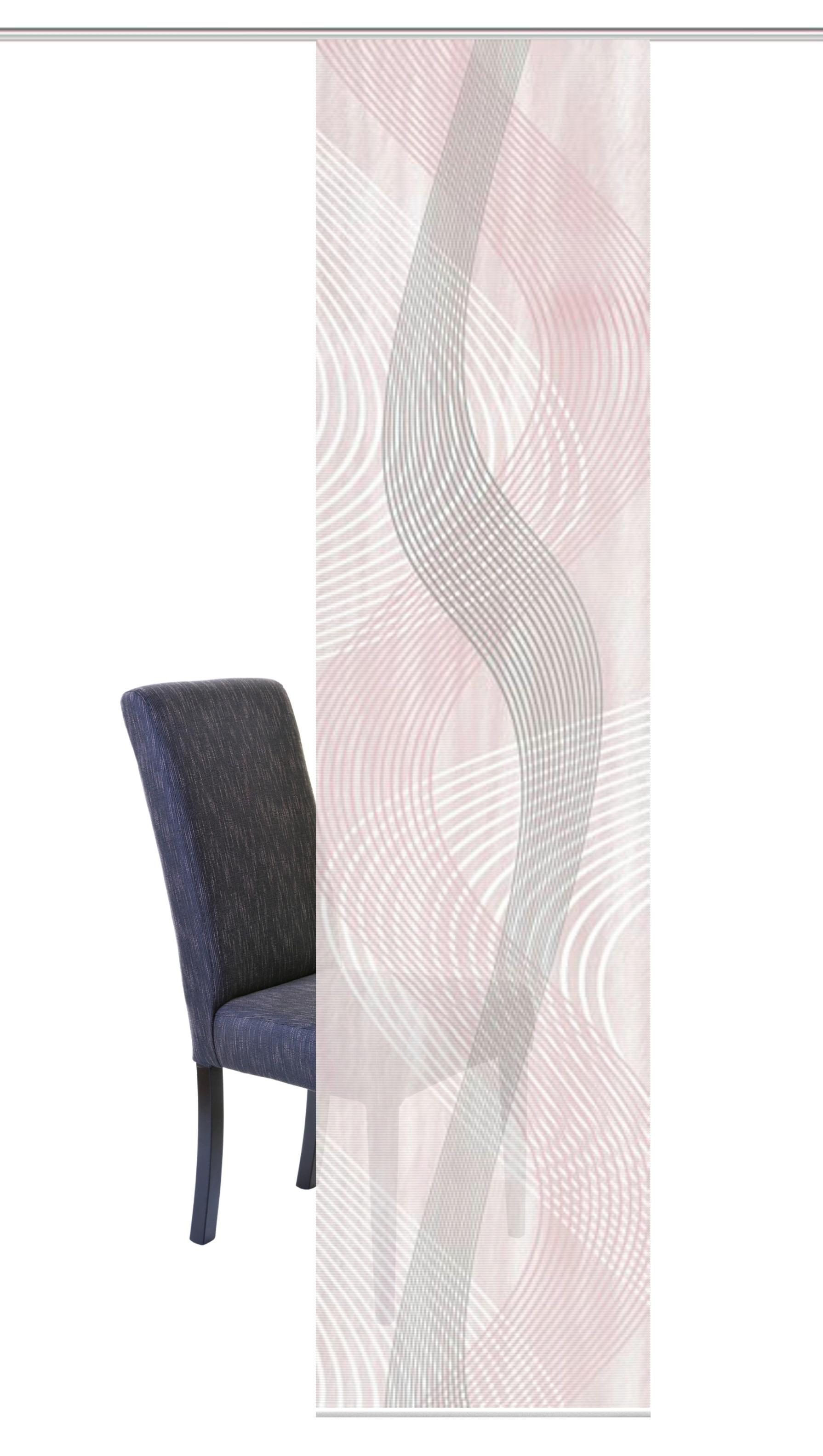 Flächenvorhang Rosa Rot B: 60 Cm - Rot/Rosa, Design, Textil (60/260cm)