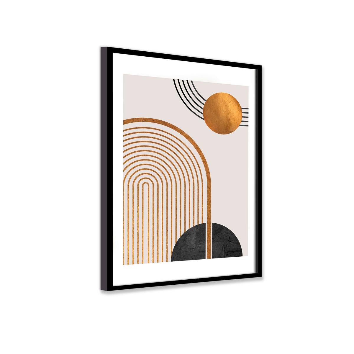 OBRAZ VOUS I - černá/barvy zlata, kompozitní dřevo/papír (30/40cm) - Modern Living