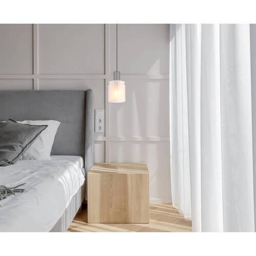 Hängeleuchte 15904hf - Dunkelgrau, KONVENTIONELL, Glas/Metall (18/120cm) - Globo