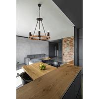 Závěsné svítidlo 69029-6 - černá, Natur, kov/přírodní materiály (49,5/126cm) - Globo