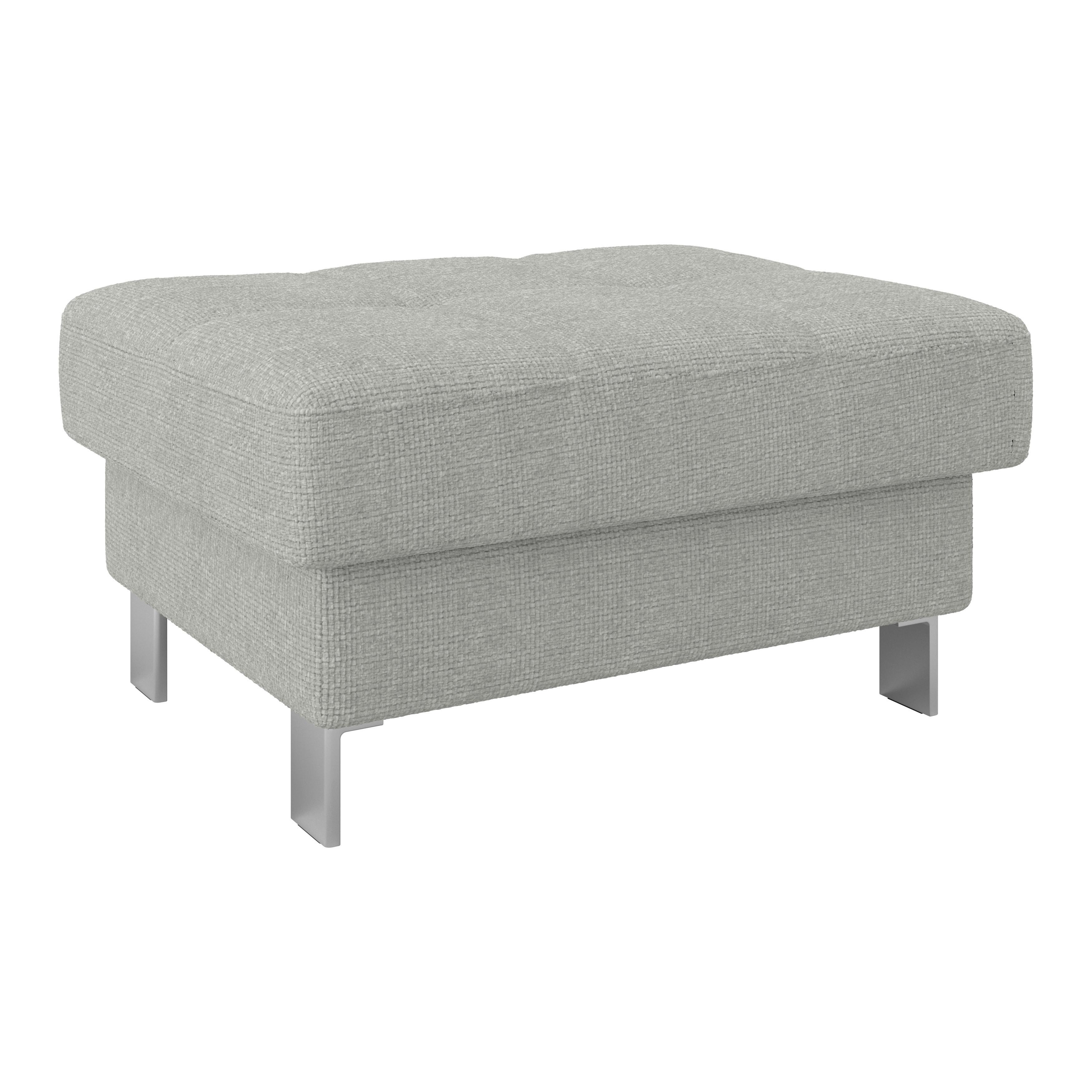 Hocker Savona - Hellgrau, MODERN, Textil (90/44/73cm) - Ondega
