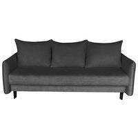 Schlafsofa Mit Bettkasten Rose Dunkelgrau B: 218 Cm - Dunkelgrau/Schwarz, Design, Textil (218/96/102cm) - MID.YOU