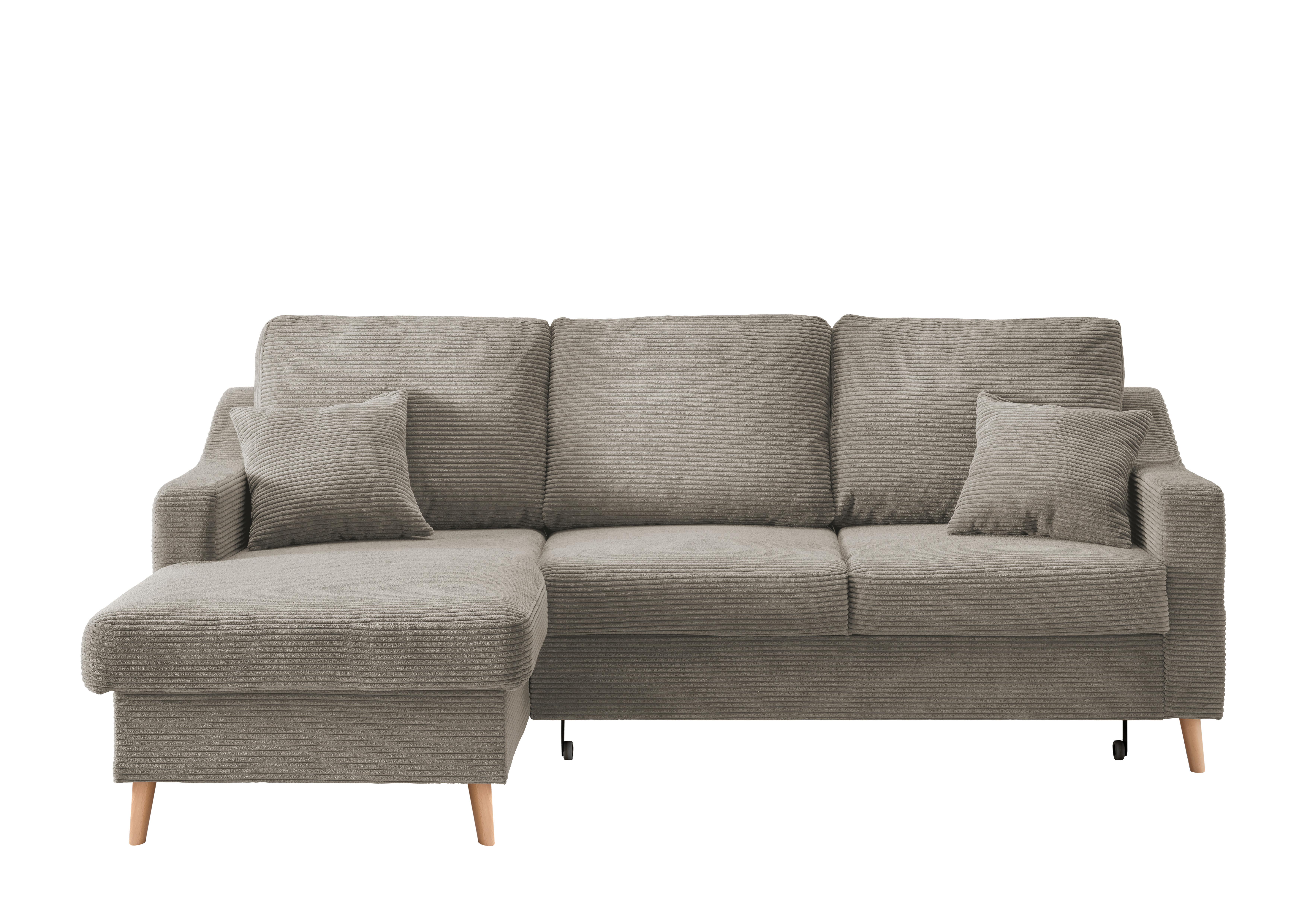 ECKSOFA VALENTINA - Graubraun/Naturfarben, Design, Textil (150/228cm) - P & B