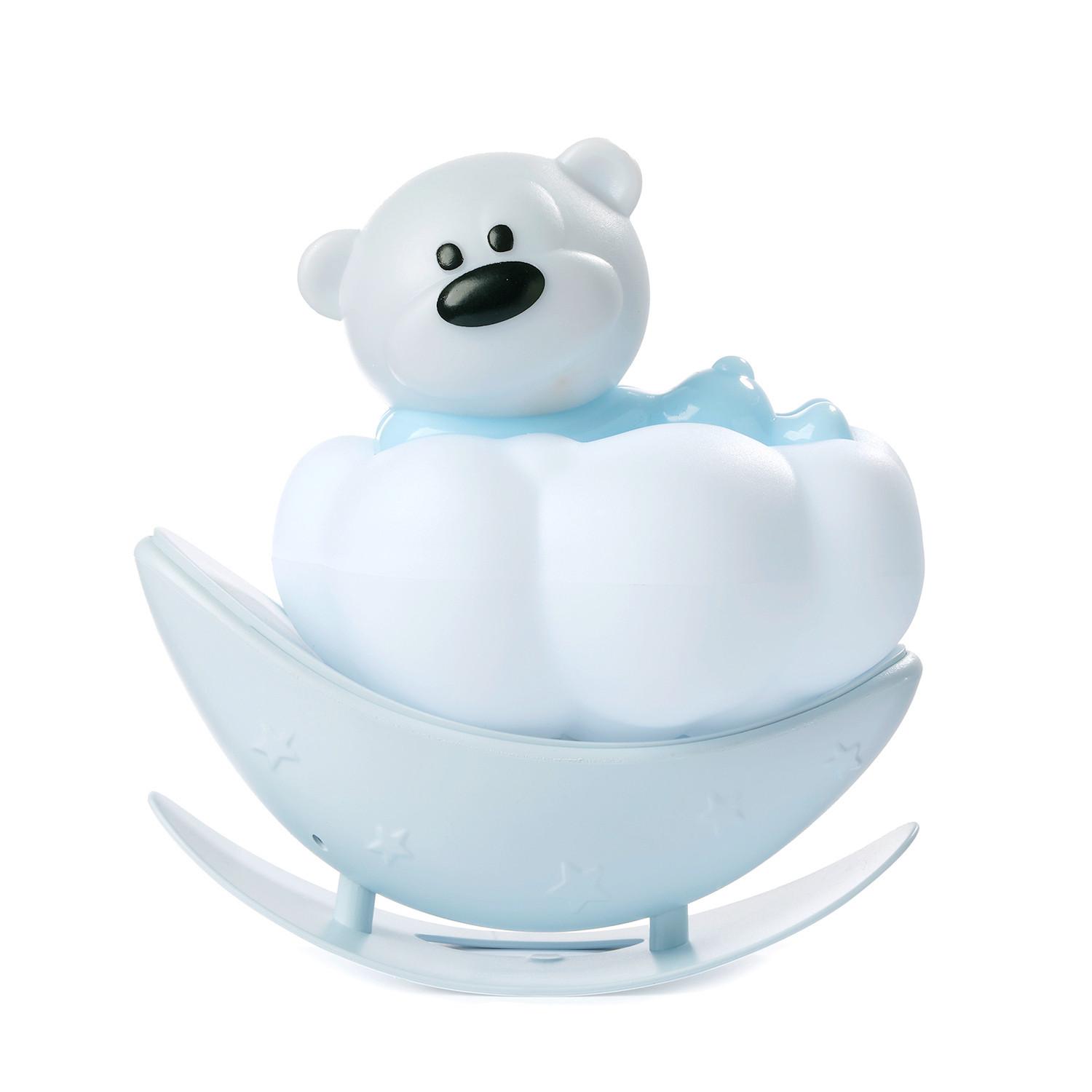 Kindertischleuchte Celeste Patellblau Weiß L:11cm - Pastellblau/Weiß, Basics, Kunststoff (11/6.5/12.5cm)