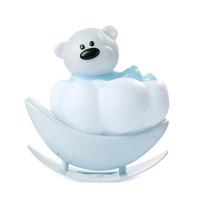 Kindertischleuchte Celeste Patellblau Weiß L:11cm - Pastellblau/Weiß, Basics, Kunststoff (11/6.5/12.5cm)
