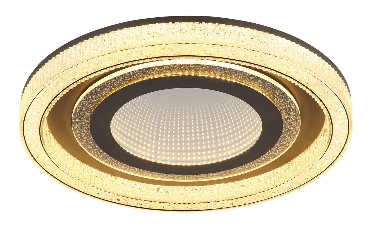 LED-DECKENLEUCHTE 48557-48 ALSUNA - Klar/Anthrazit, Basics, Kunststoff/Metall (48/7cm) - Globo