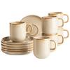 Kaffeebecherset Cordelia Sandfarben, 12-teilig - Sandfarben, Trend, Keramik - Mäser