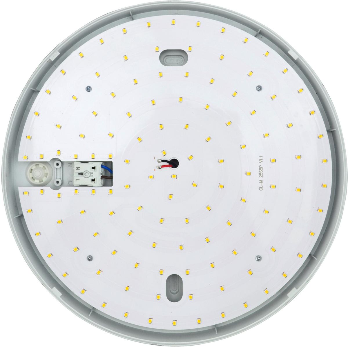 LED-Deckenleuchte Ø 28 cm, für In- und Outdoor - Weiß, Basics, Kunststoff (28/5,1cm)