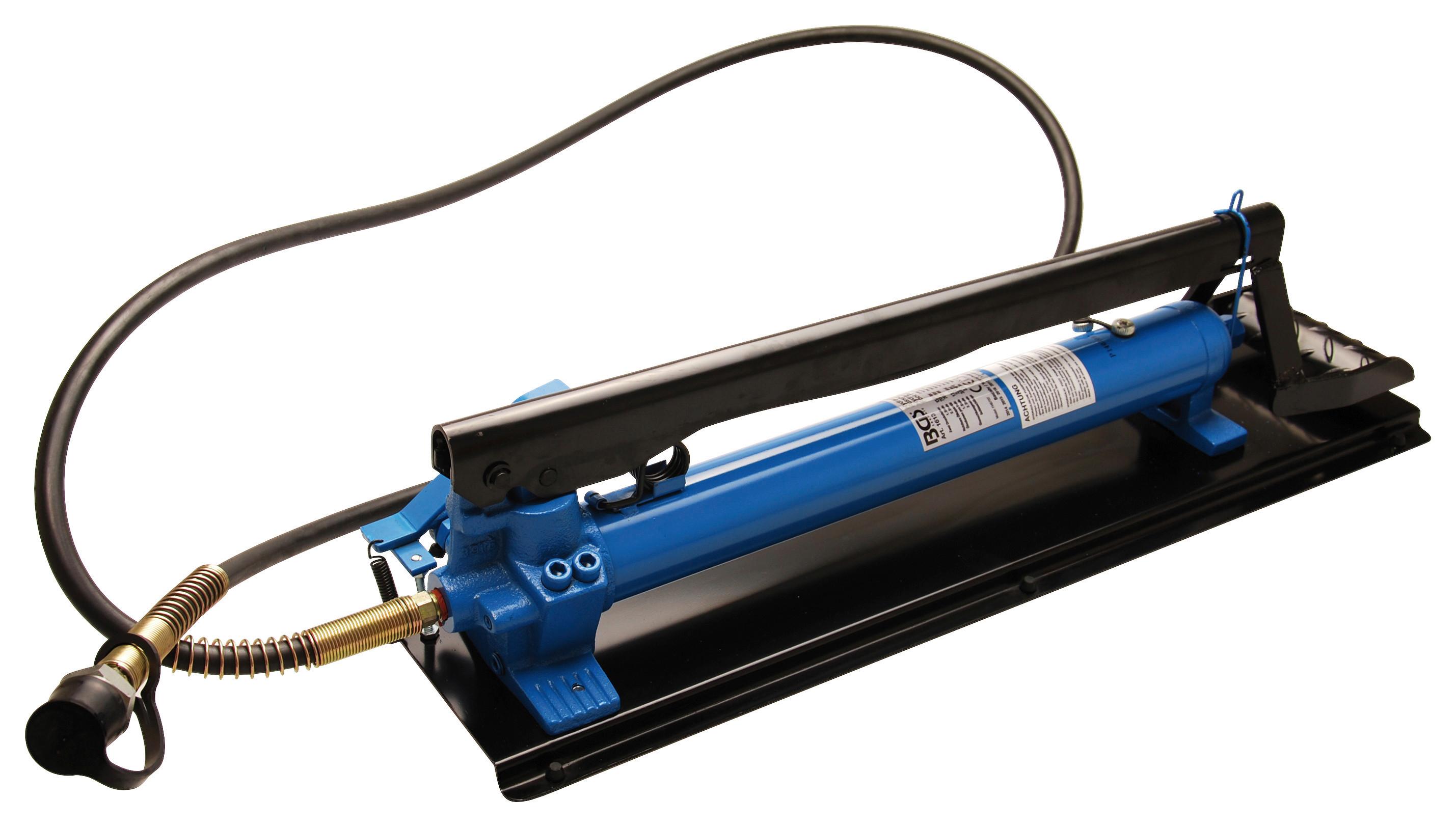 Fußpumpe Hydraulik-Doppelkolben - Blau/Schwarz, Basics (89,2/21,3/22,9cm)