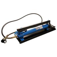 Fußpumpe Hydraulik-Doppelkolben - Blau/Schwarz, Basics (89,2/21,3/22,9cm)
