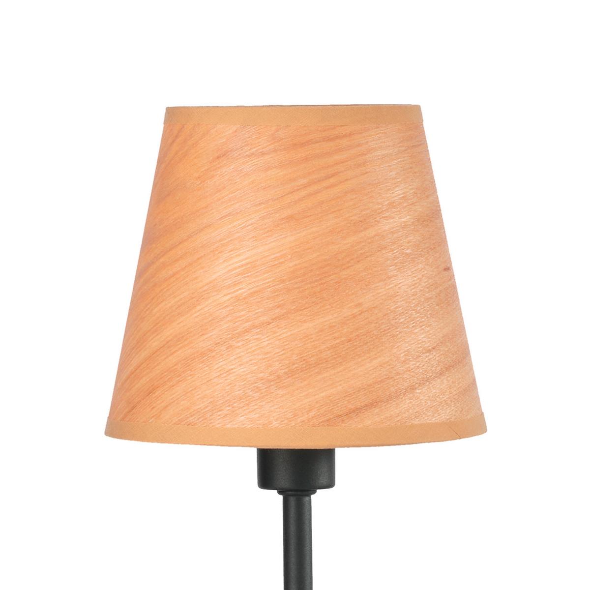 Tischleuchte 5067/L - Eichefarben/Schwarz, KONVENTIONELL, Textil/Metall (15/32cm)