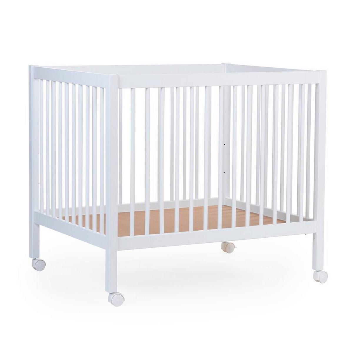 Laufgitter Höhenverstellbar Weiß, Inkl. Räder, L: 98 Cm - Weiß, KONVENTIONELL, Holz/Kunststoff (98/78/82cm) - Childhome