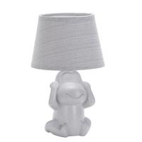 Kindertischleuchte Grau D: 17 cm 6w - Grau, Trend, Keramik/Textil (17/28cm)