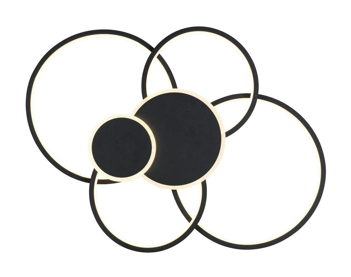 Led-deckenleuchte Christin - Schwarz, Basics, Kunststoff/Metall (46/62/10cm) - Luca Bessoni