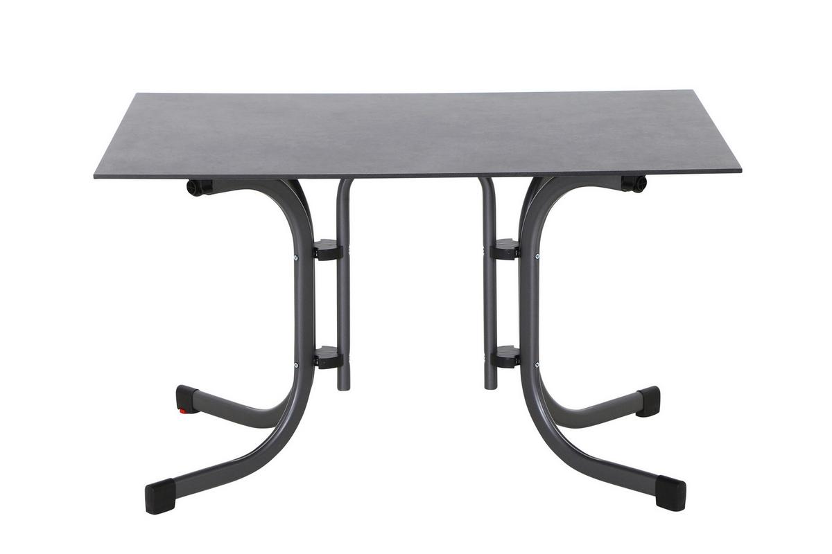 Gartentisch Klappbar Metall/Holzwerkstoff L 120 cm - Anthrazit, KONVENTIONELL, Holzwerkstoff/Kunststoff (120/80/71cm) - Siena Garden