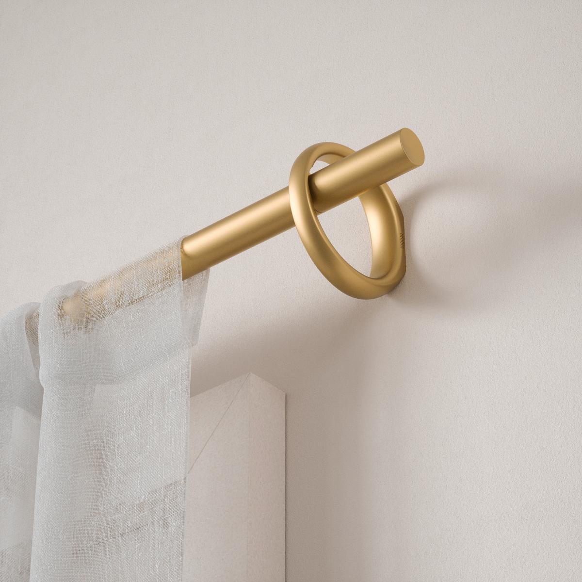 Vorhangstange Ringlet Goldf. Metall/Kunststoff, L: 320 cm - Goldfarben, KONVENTIONELL, Kunststoff/Metall (320cm) - Umbra