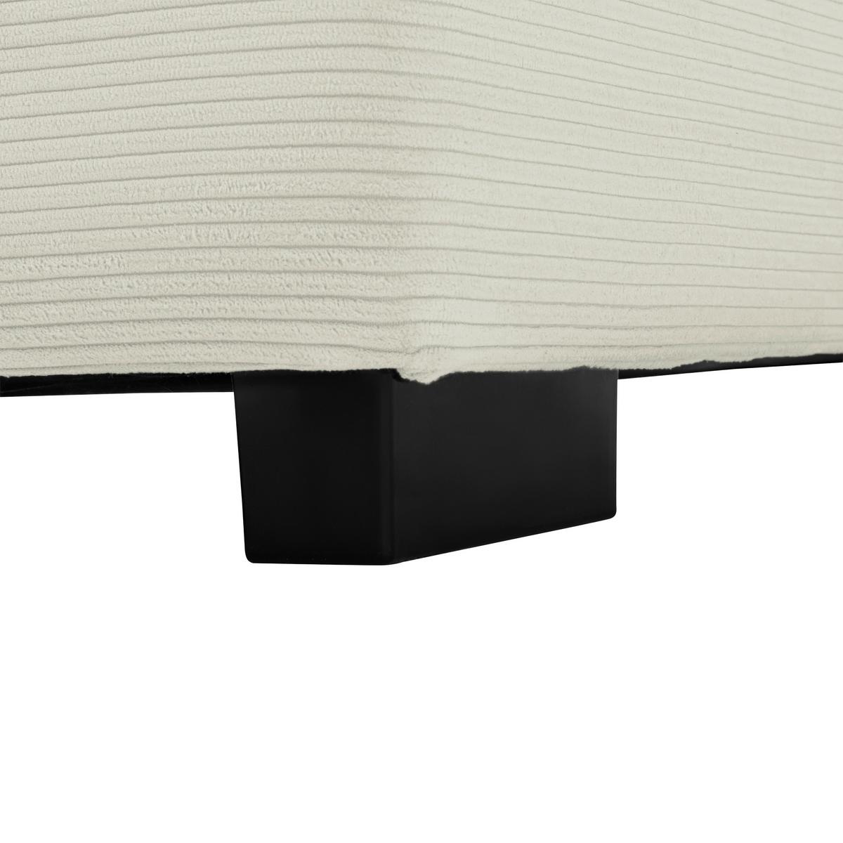 Rohová sedačka PEDRO, pravá, krémová - černá/krémová, Moderní, textil/plast (300/190cm) - Mömax